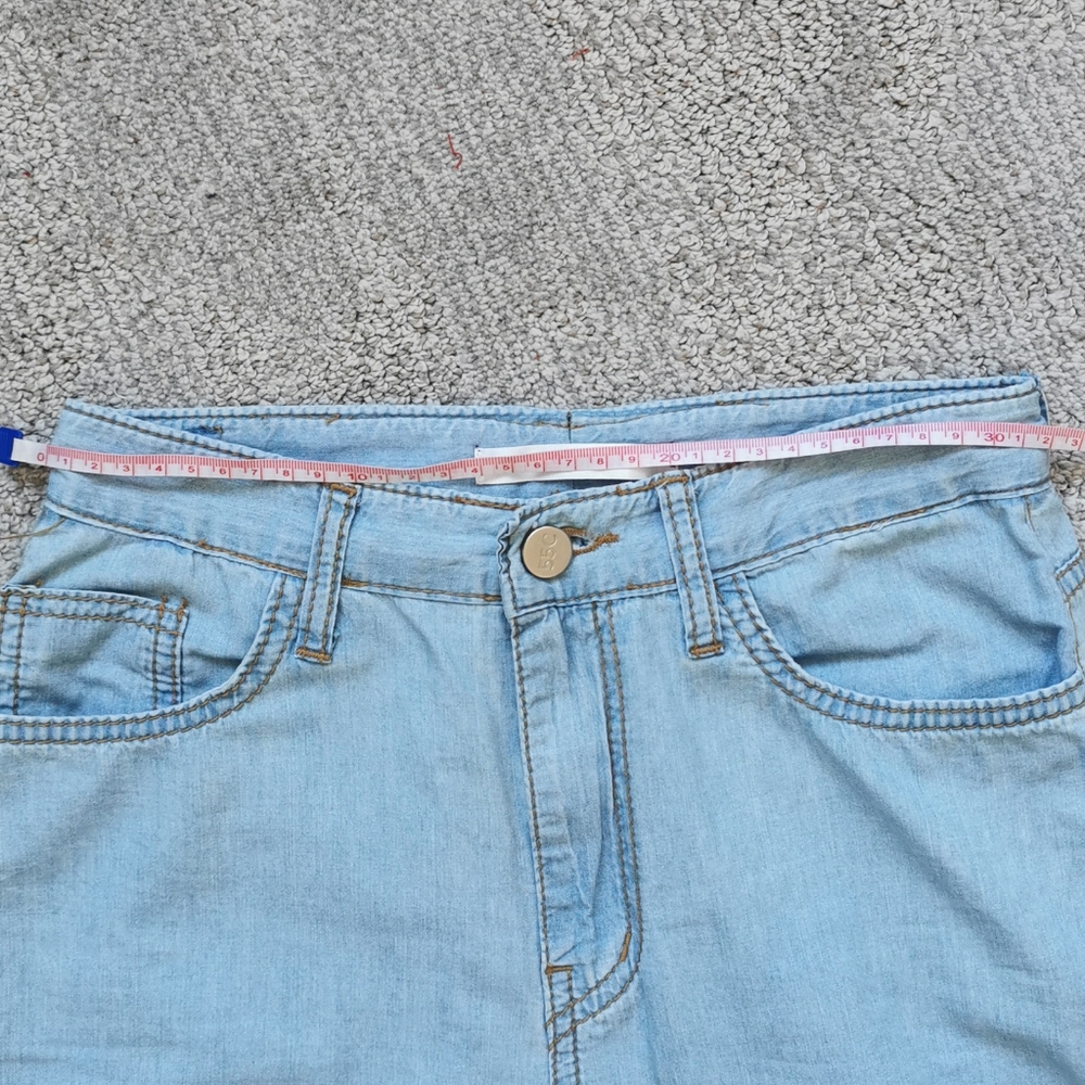 Free People style wide leg jeans pant - Picture 4 of 7